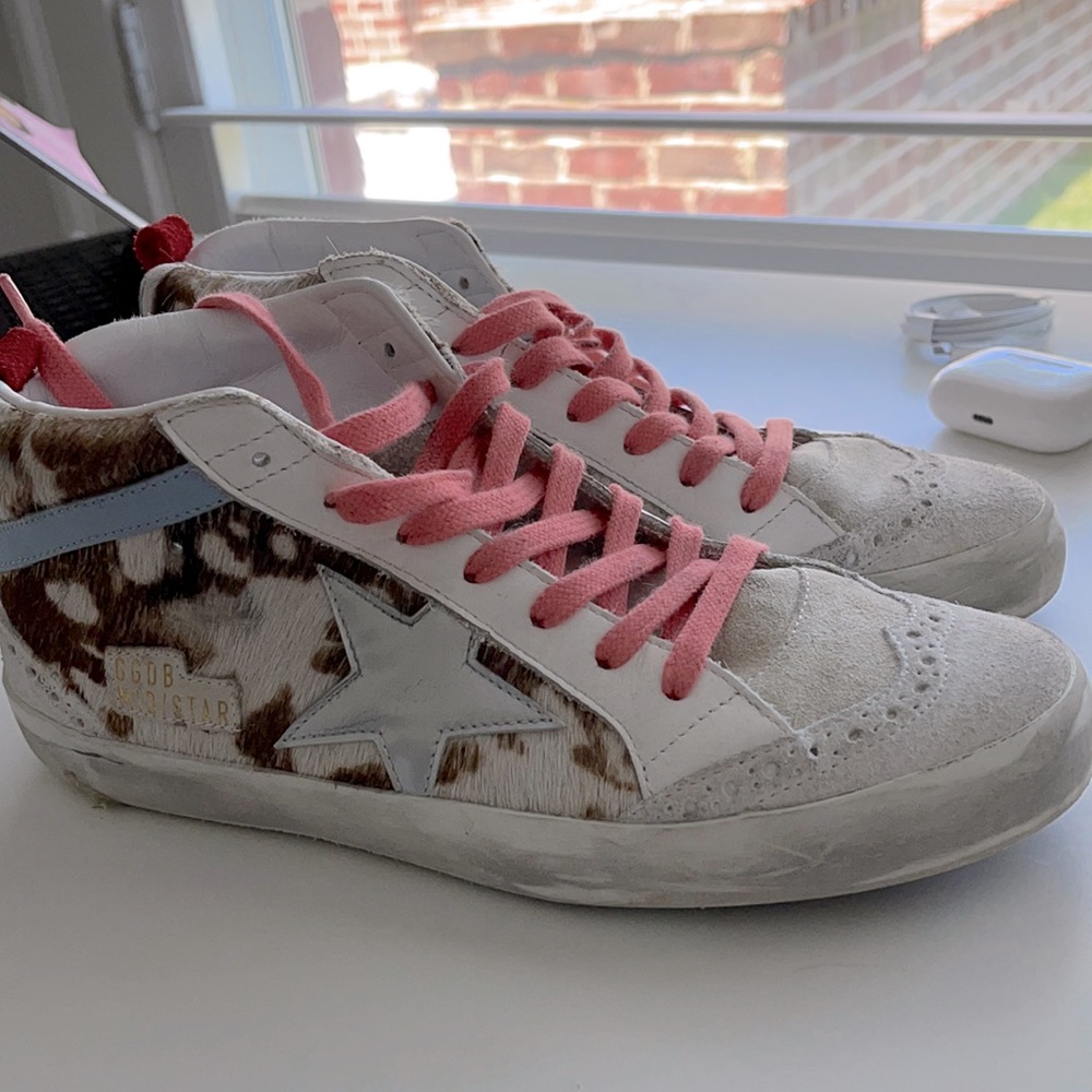 Golden goose Mid Star cow print size 38